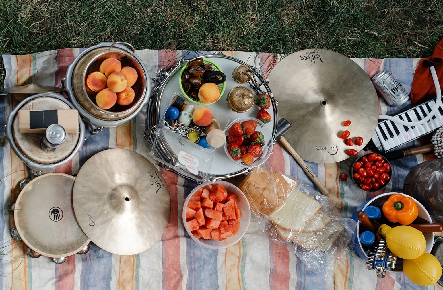 A picnic in the grass